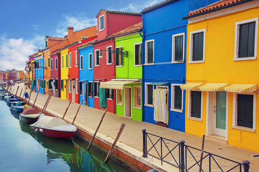 Case colorate di Burano